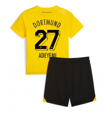 Borussia Dortmund Karim Adeyemi #27 Hemmakläder Barn 2023-24 Kortärmad (+ Korta byxor)